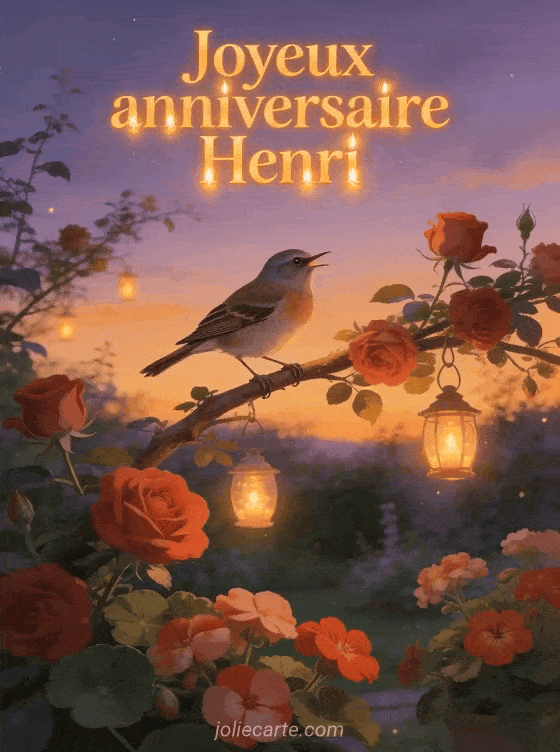 Joyeux anniversaire Henri - Carte joyeux anniversaire henri