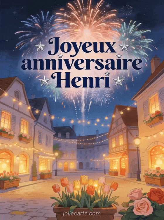 Joyeux anniversaire Henri - Carte joyeux anniversaire henri gratuite