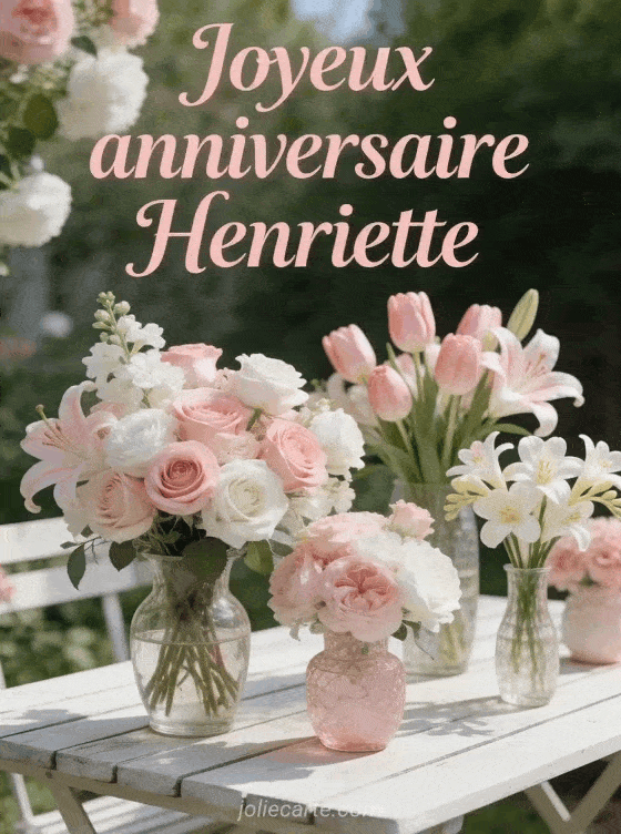 Joyeux anniversaire Henriette - Joyeux anniversaire henriette fleurs