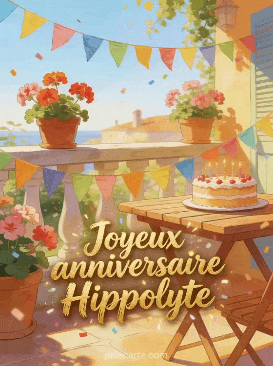 Joyeux anniversaire Hippolyte - Carte joyeux anniversaire hippolyte