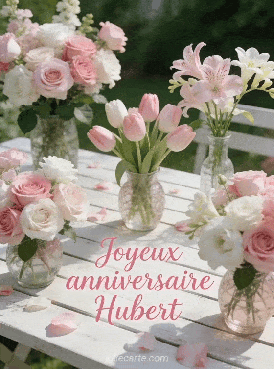 Joyeux anniversaire Hubert - Joyeux anniversaire hubert fleurs