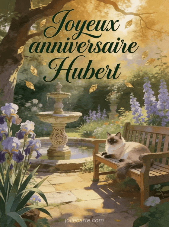 Joyeux anniversaire Hubert - Carte joyeux anniversaire hubert gratuite