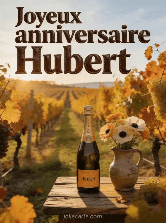 Joyeux anniversaire Hubert - Jolie carte joyeux anniversaire hubert