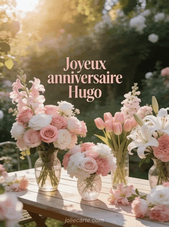 Joyeux anniversaire Hugo - Joyeux anniversaire hugo fleurs