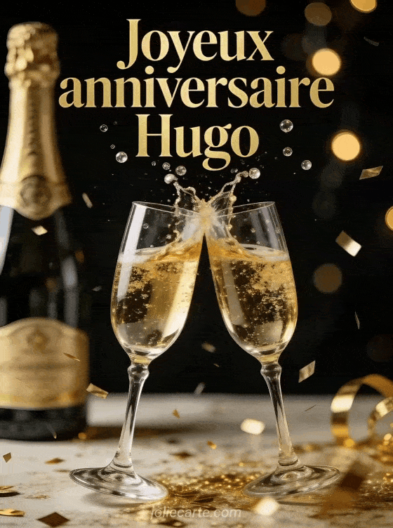 Joyeux anniversaire Hugo - Hugo champagne