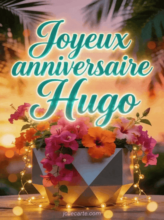 Joyeux anniversaire Hugo - Joyeux anniversaire hugo fleurs
