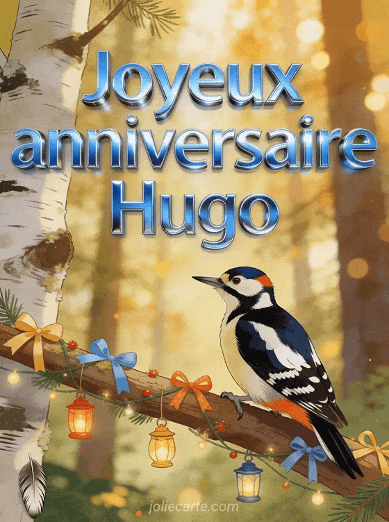 Joyeux anniversaire Hugo - Carte joyeux anniversaire hugo