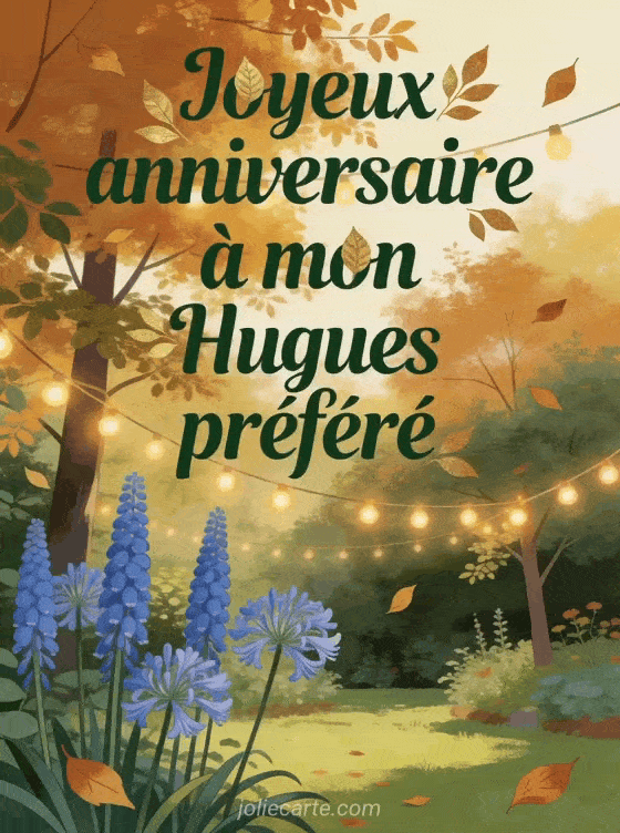 Joyeux anniversaire Hugues - Carte joyeux anniversaire hugues gratuite