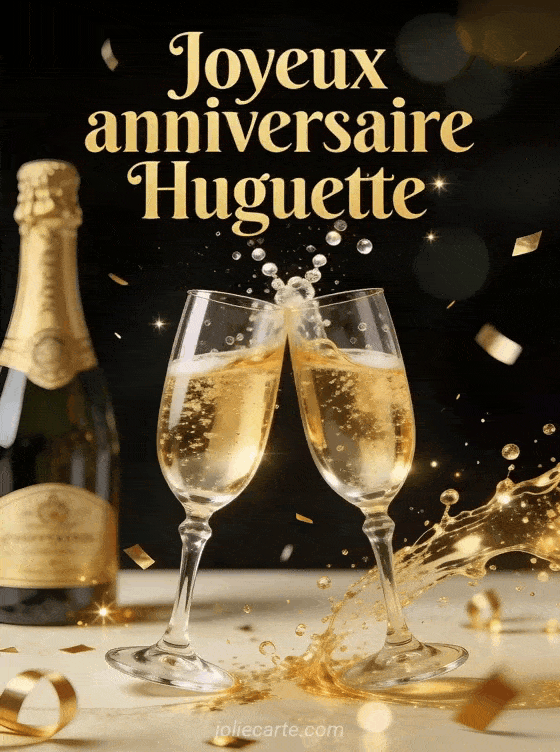 Joyeux anniversaire Huguette - Huguette champagne