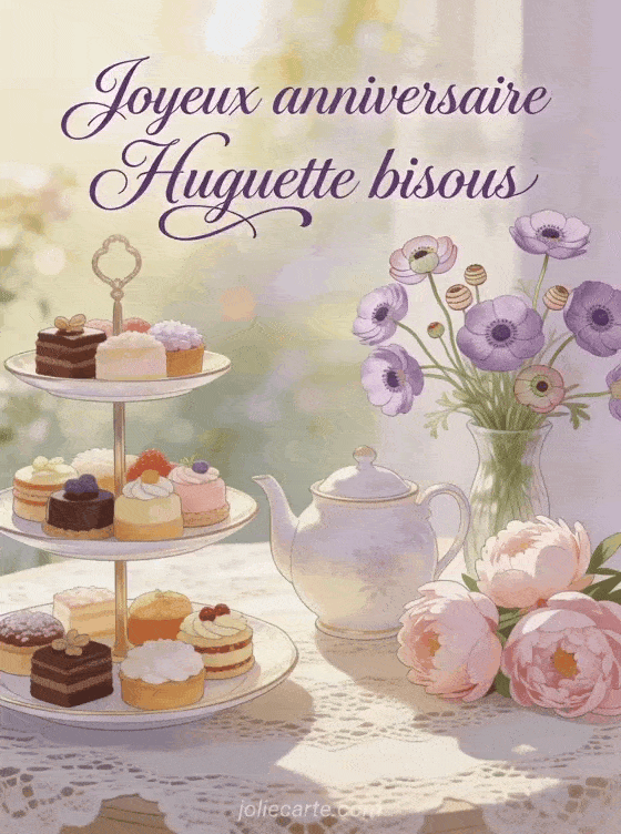 Joyeux anniversaire Huguette - Joyeux anniversaire huguette bisous