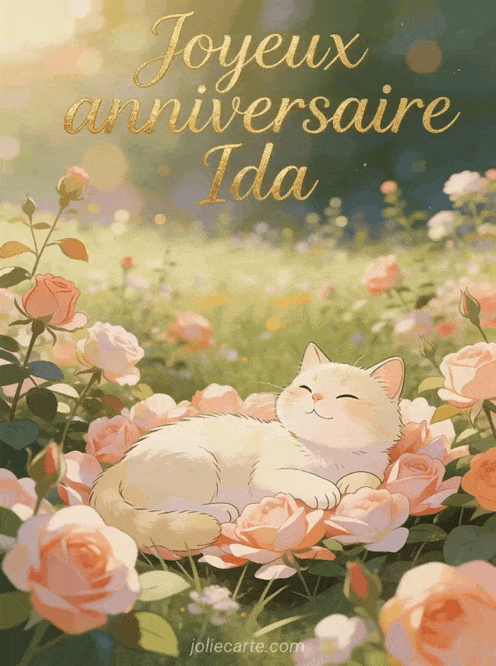 Joyeux anniversaire Ida - Carte joyeux anniversaire ida