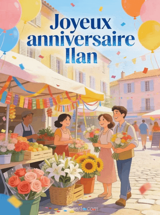 Joyeux anniversaire Ilan - Carte joyeux anniversaire ilan