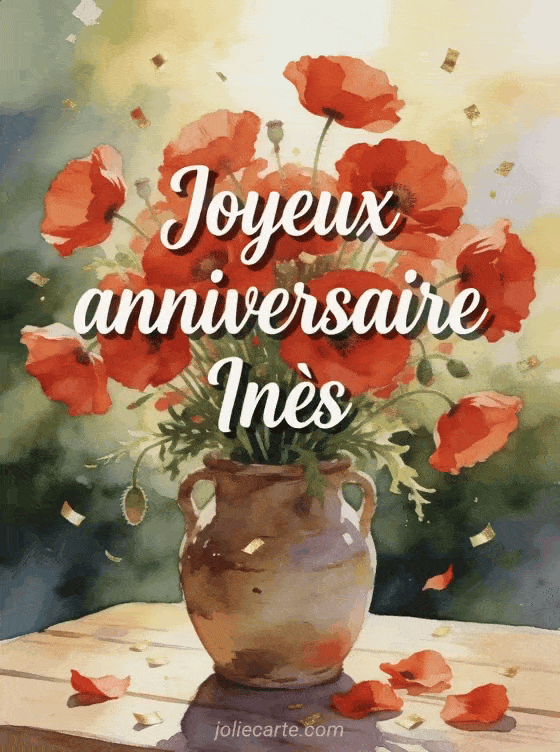 Joyeux anniversaire Inès - Joyeux anniversaire ines fleurs