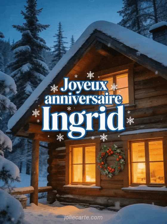 Joyeux anniversaire Ingrid - Carte joyeux anniversaire ingrid