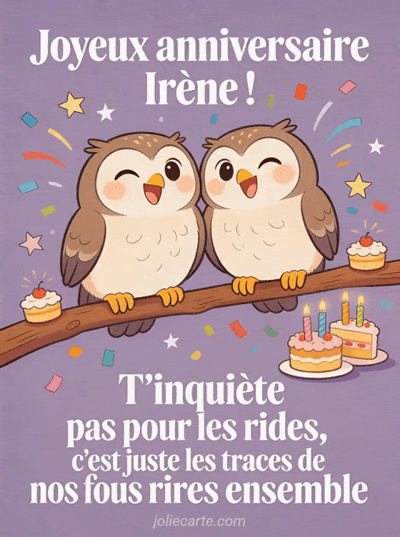 Joyeux anniversaire Irene - Irene rigolo