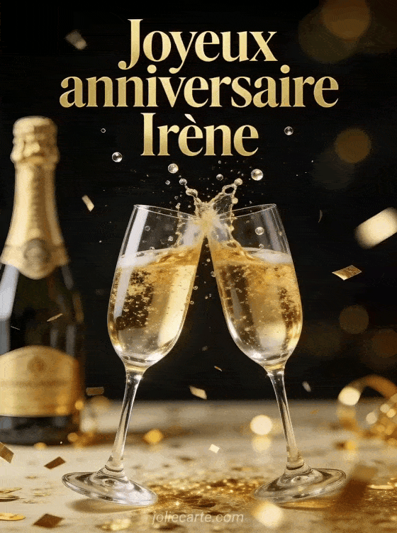 Joyeux anniversaire Irène - Joyeux anniversaire irene champagne