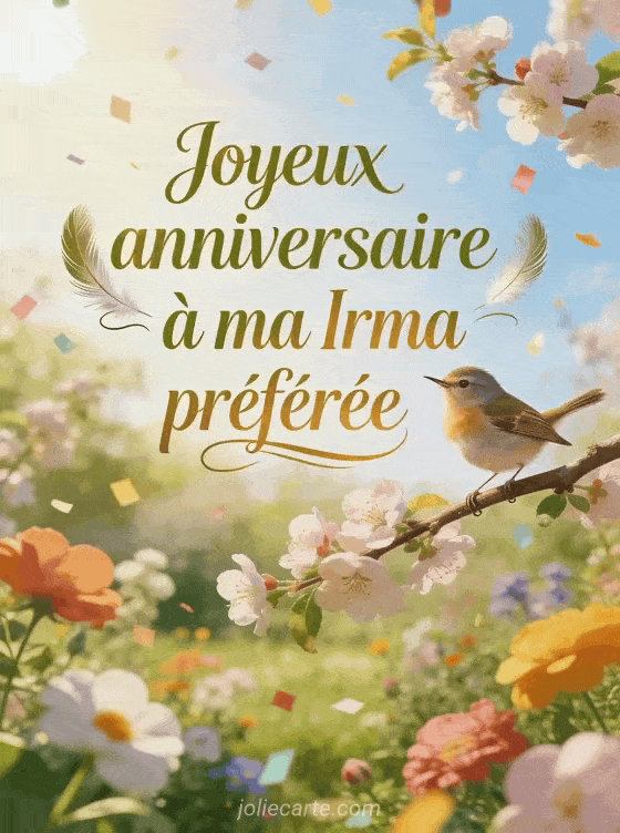 Joyeux anniversaire Irma - Carte joyeux anniversaire irma gratuite