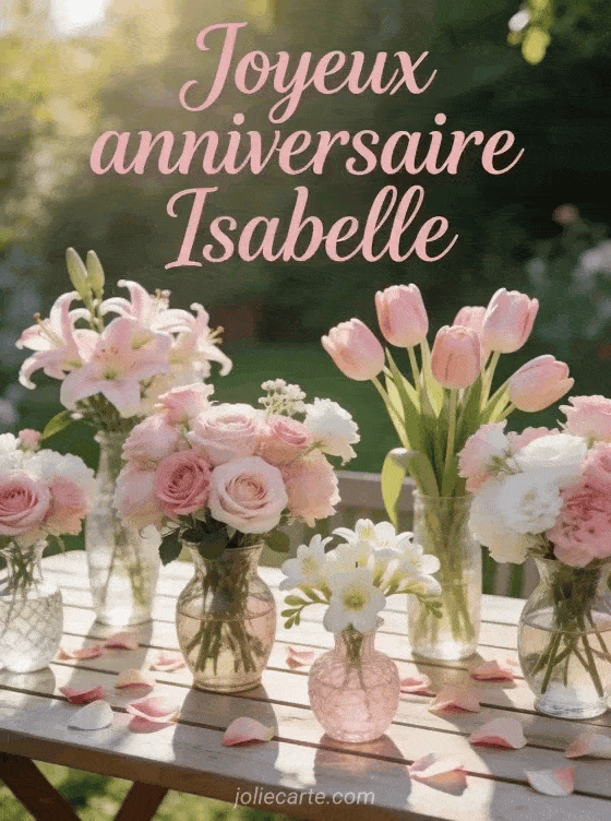 Joyeux anniversaire Isabelle - Joyeux anniversaire isabelle fleurs