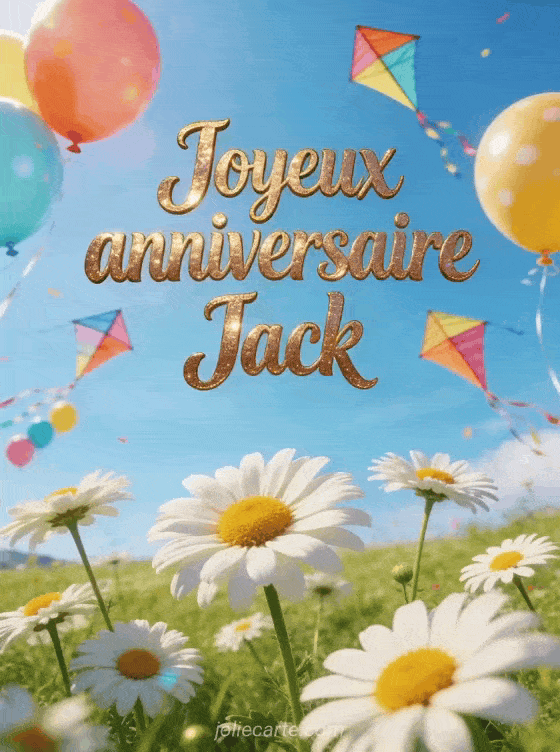 Joyeux anniversaire Jack - Joyeux anniversaire jack fleurs