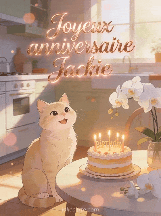 Joyeux anniversaire Jackie - Carte joyeux anniversaire jackie