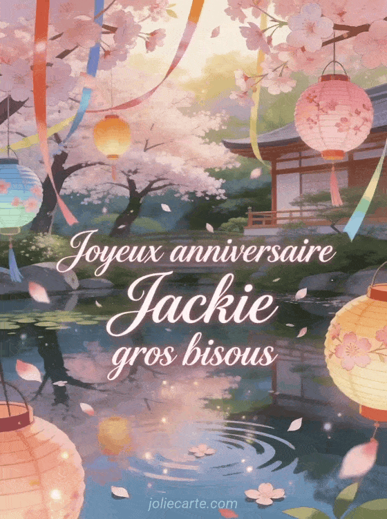 Joyeux anniversaire Jackie - Joyeux anniversaire jackie gros bisous