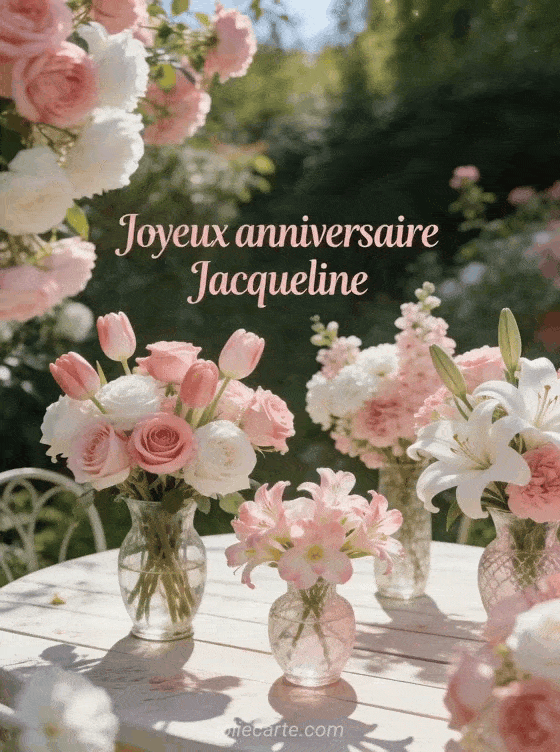 Joyeux anniversaire Jacqueline - Jacqueline fleurs