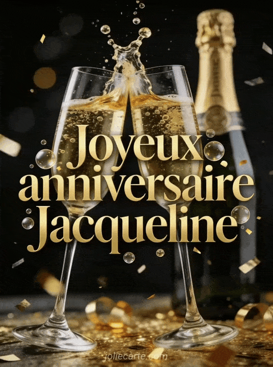 Joyeux anniversaire Jacqueline - Jacqueline champagne