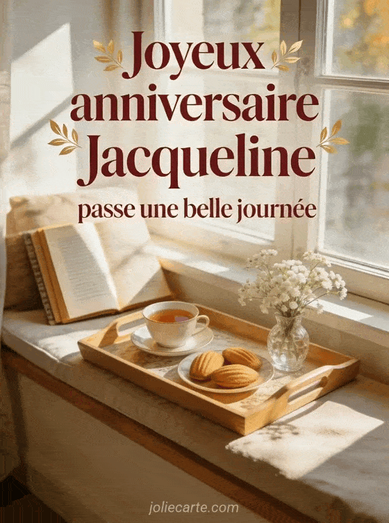 Joyeux anniversaire Jacqueline - Carte joyeux anniversaire jacqueline