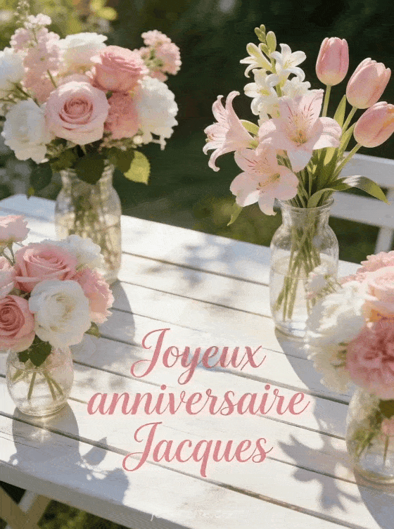 Joyeux anniversaire Jacques - Joyeux anniversaire jacques fleurs
