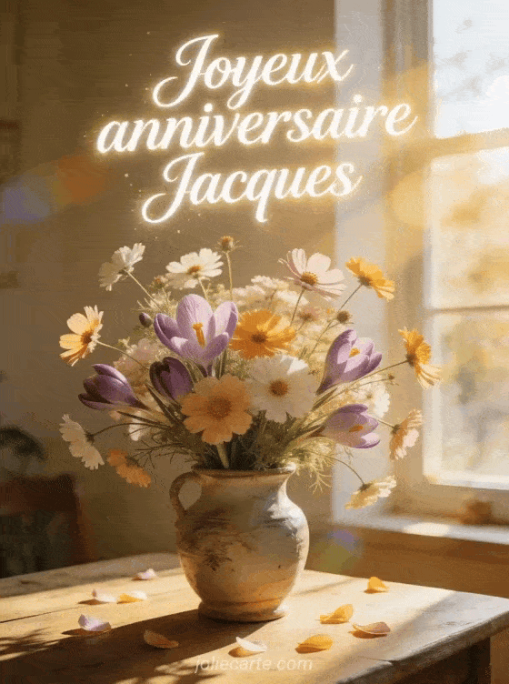 Joyeux anniversaire Jacques - Joyeux anniversaire jacques fleurs