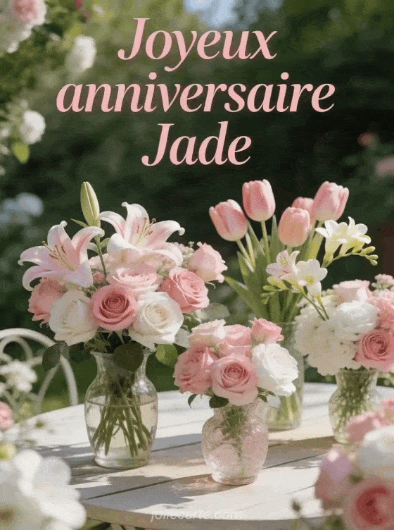 Joyeux anniversaire Jade - Joyeux anniversaire jade fleurs