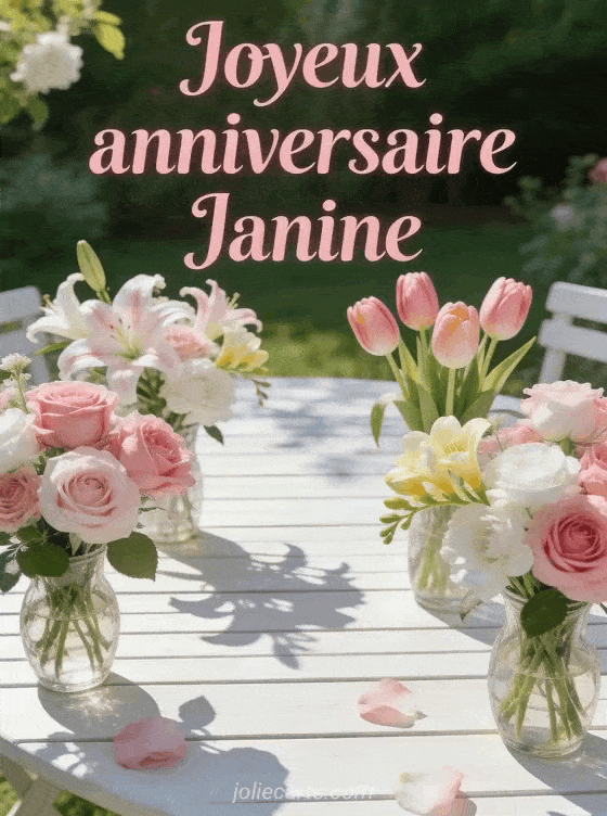 Joyeux anniversaire Janine - Janine fleurs