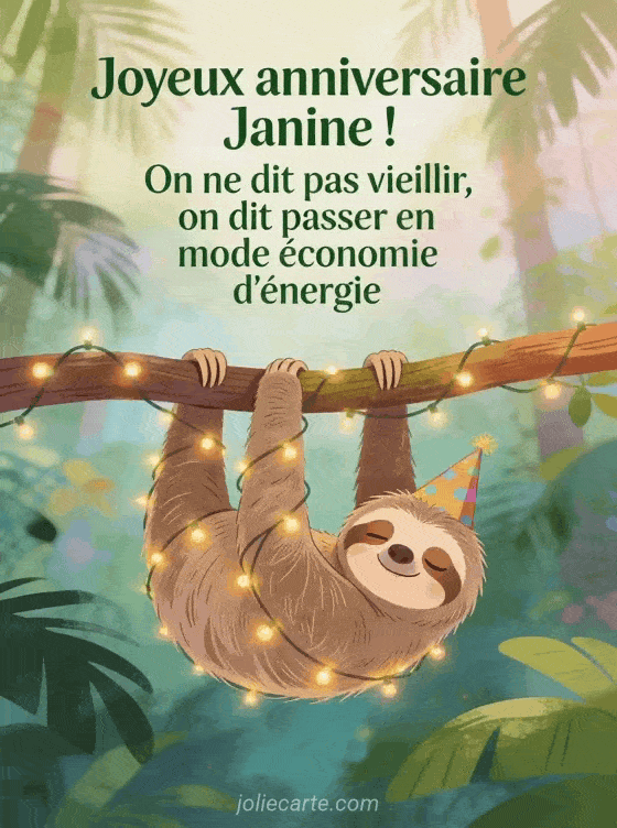 Joyeux anniversaire Janine - Janine humour