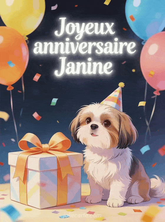 Joyeux anniversaire Janine - Joyeux anniversaire janine chien