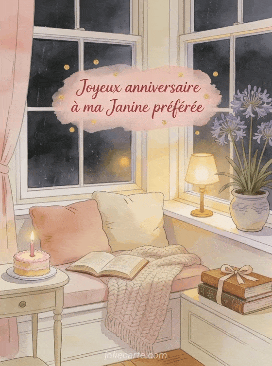 Joyeux anniversaire Janine - Carte joyeux anniversaire janine gratuite