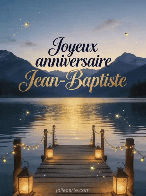 Joyeux anniversaire Jean-Baptiste - Carte joyeux anniversaire jean baptiste