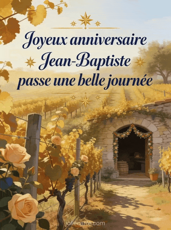 Joyeux anniversaire Jean-Baptiste - Carte joyeux anniversaire jean baptiste gratuite