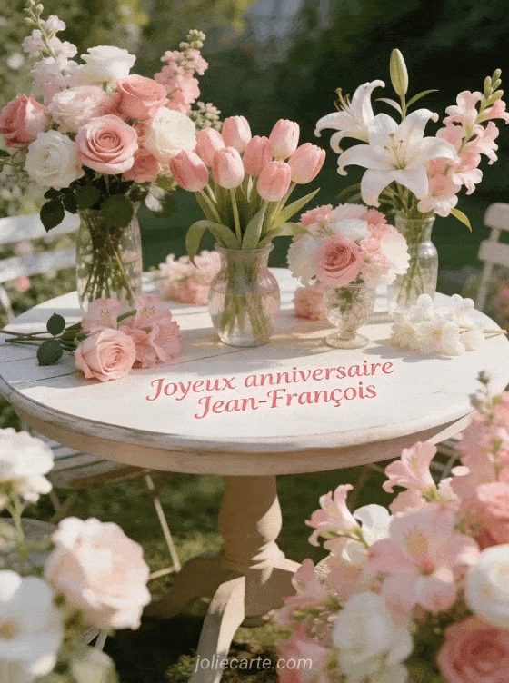 Joyeux anniversaire Jean-François - Joyeux anniversaire jean francois fleurs