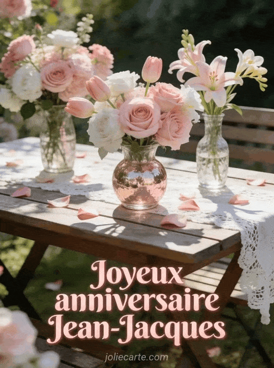 Joyeux anniversaire Jean-Jacques - Joyeux anniversaire jean jacques fleurs