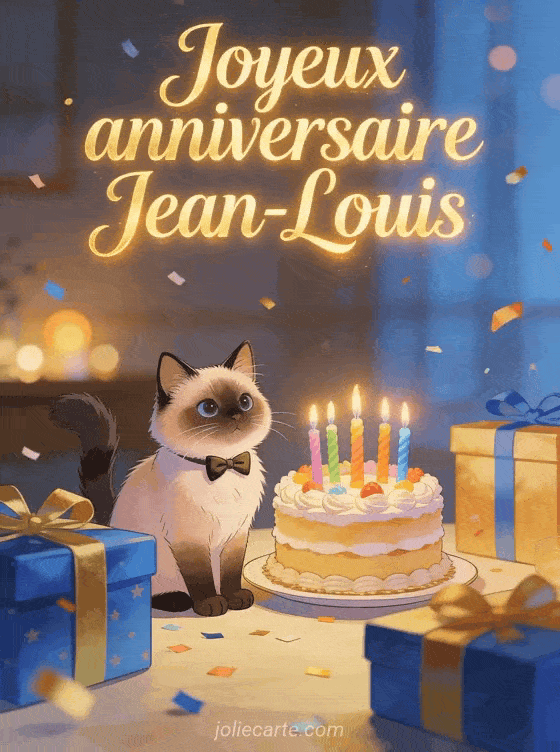 Joyeux anniversaire Jean-Louis - Joyeux anniversaire jean louis chat