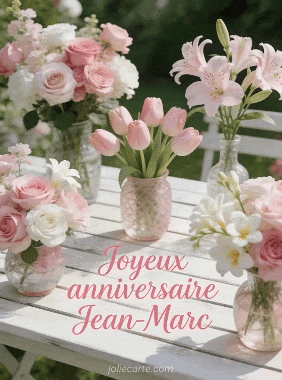Joyeux anniversaire Jean-Marc - Joyeux anniversaire jean marc fleurs