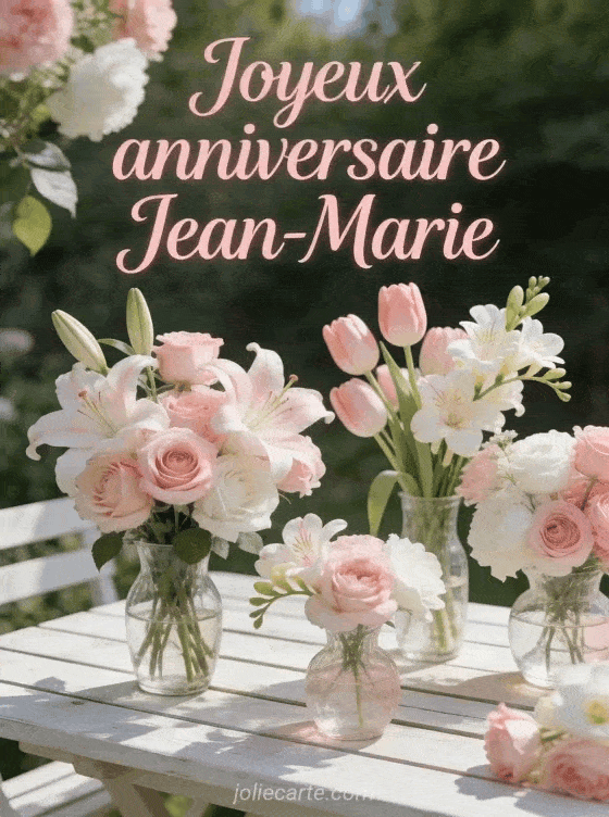 Joyeux anniversaire Jean-Marie - Joyeux anniversaire jean marie fleurs