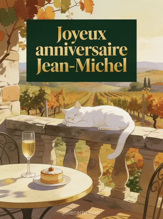 Joyeux Anniversaire Jean Michel Chat JolieCarte Joyeux Anniversaire Jean Michel Chat JolieCarte