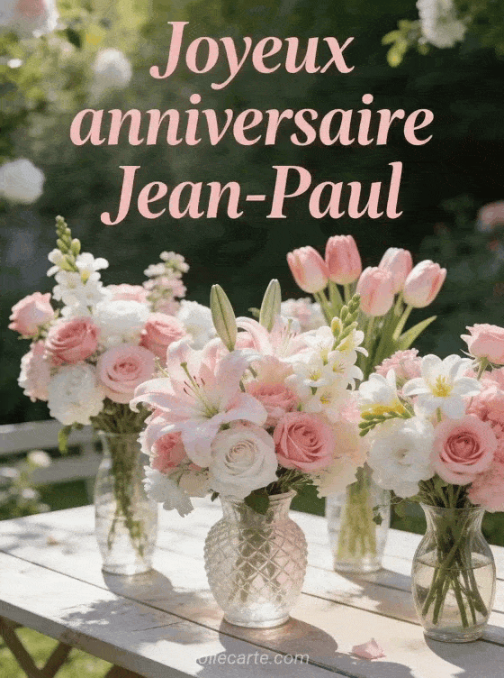Joyeux anniversaire Jean-paul - Jean paul fleurs