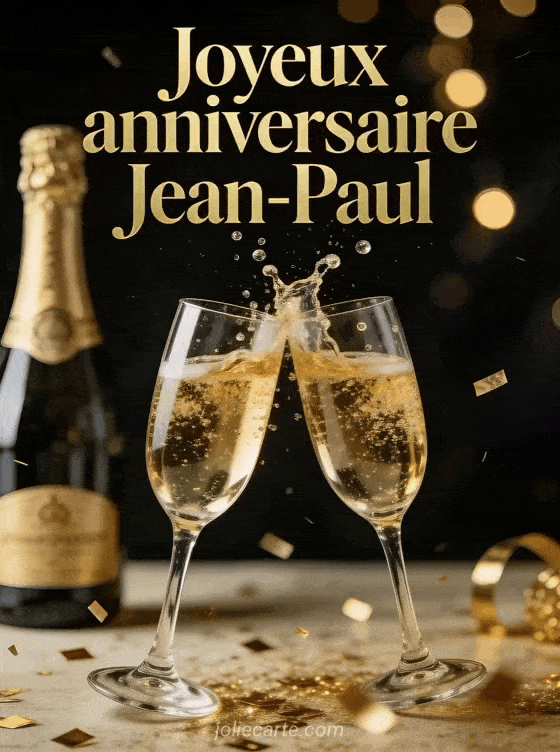 Joyeux anniversaire Jean-Paul - Joyeux anniversaire jean paul champagne