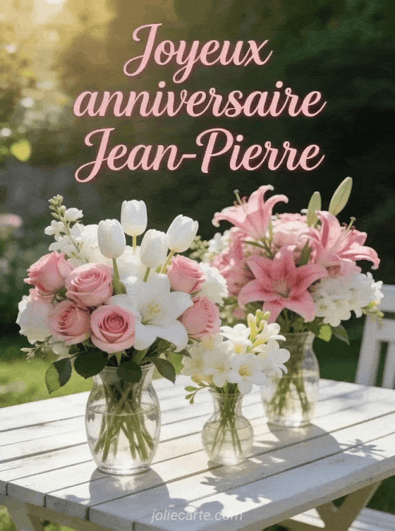 Joyeux anniversaire Jean-Pierre - Joyeux anniversaire jean pierre fleurs