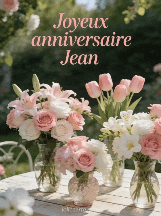Joyeux anniversaire Jean - Joyeux anniversaire jean fleurs