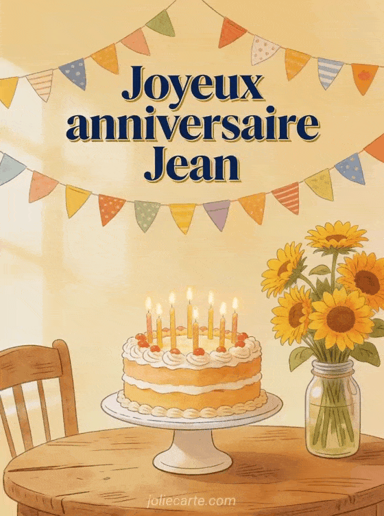 Joyeux anniversaire Jean - Carte joyeux anniversaire jean