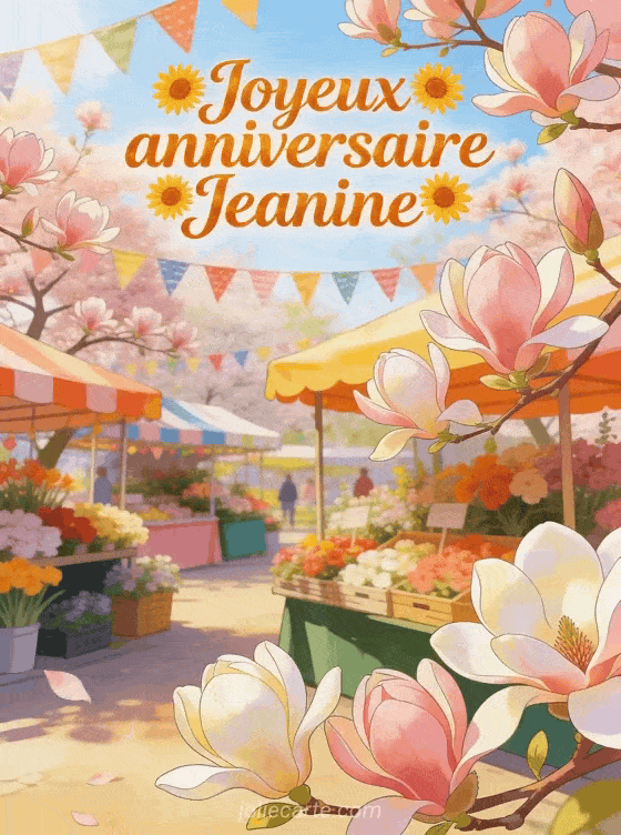 Joyeux anniversaire Jeanine - Joyeux anniversaire jeanine gif anime