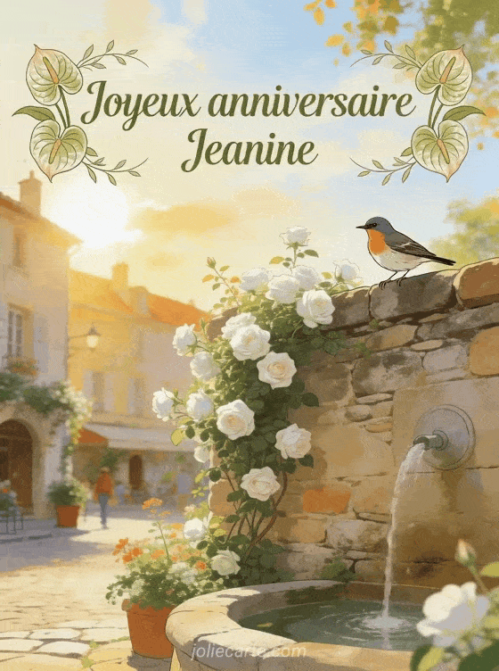 Joyeux anniversaire Jeanine - Carte joyeux anniversaire jeanine